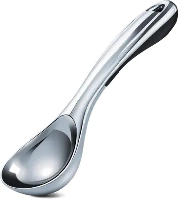 Produktbild von Eisportionierer Eislöffel Antihaft Zinklegierung Gummigriff 19cm Schwarz