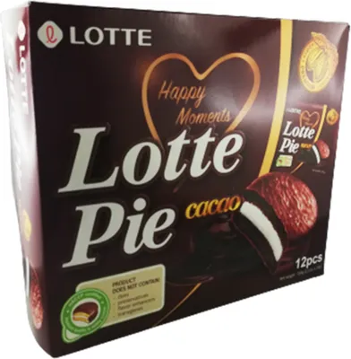 Produktbild von Kekse Lotte Pie Kakao 12er Pack Marshmallow Schaumzucker Füllung & Schoko