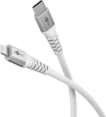 Obrázek produktu pro Goobay 74518, 0,5 m, Lightning, USB C, Samec, Samec, Bílá