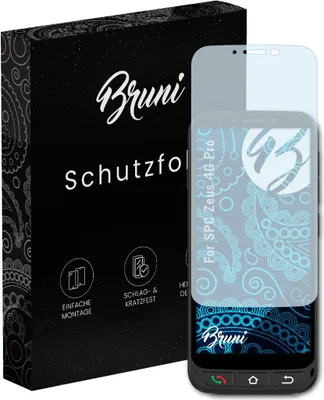 Produktbild von Bruni Basics-Clear 2x Schutzfolie kompatibel mit SPC Zeus 4G Pro Folie