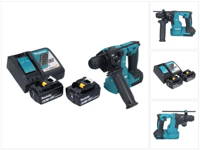 Obrázek produktu pro Akumulátorová příklepová vrtačka Makita DHR 183 RG 18 V 1,7 J SDS plus Brushless + 2x akumulátor 6,0 Ah + nabíječka