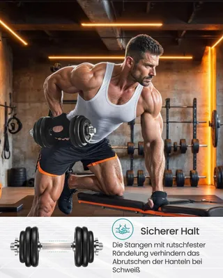 Produktbild von SONGMICS Kurzhantel SYL20/30/40T, Hantelset Aus Gusseisen, 20/30/40 Kg, Verstell