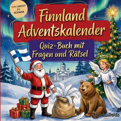 Produktbild von Finnland-Adventskalender: Quiz-Buch mit Fragen und Rätsel