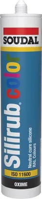 Zdjęcie produktu dla SILIRUB Color uszczelniacz silikonowy dla sektora budowlanego Kolory RAL RAL 1015 jasna kość słoniowa SOUDAL