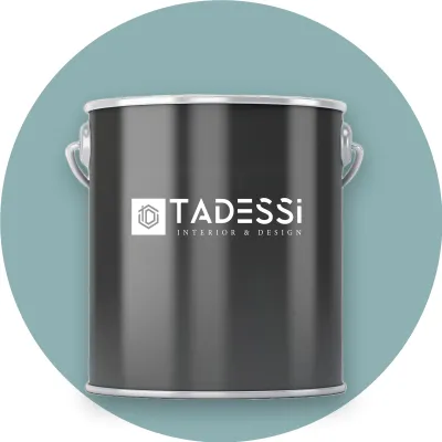 Produktbild von TADESSI Wandfarbe Blau - Laugenblau - abwaschbare Innenfarbe matt - Dispersionsfarbe - Geruchsarm und Lösemittelfrei - 5 Liter Gebinde