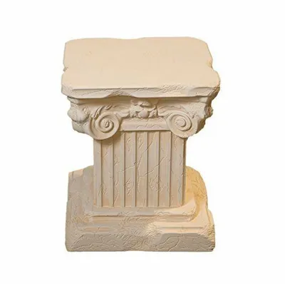 Produktbild von ANTIKES WOHNDESIGN Blumensäule AWD-BS-045 B:36cm H:44cm weiß-matt-antikfinish