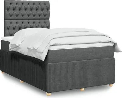 Produktbild von Möbel Boxspringbett mit Matratze Dunkelgrau 120x200 cm Stoff - Klassische Bettrahmen 3294331