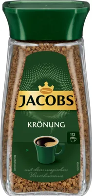 Produktbild von Jacobs Krönung löslicher Kaffee Instantkaffee 1er Pack (1x200g Glas) + usy Block