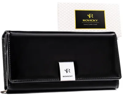 Obrázek produktu pro Rovicky dámská peněženka kožená černá 19 cm