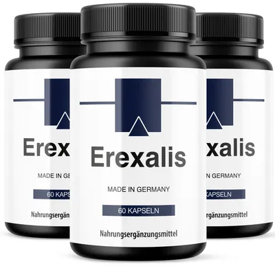Produktbild von Erexalis Kapseln | Mit Maca, L-Arginin und L-Citrullin | Einfache Anwendung | 60 Kapseln 3x