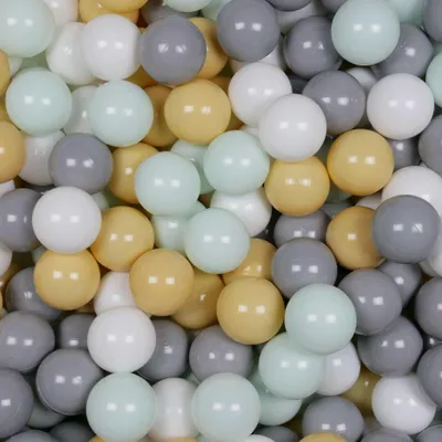 Immagine prodotto di Palline ø7cm 100pz bianco, menta chiaro, grigio, beige
