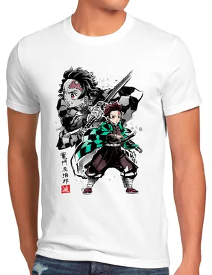 Produktbild von BaumwolleCloud Inked Tanjiro Herren T-Shirt anime japan manga