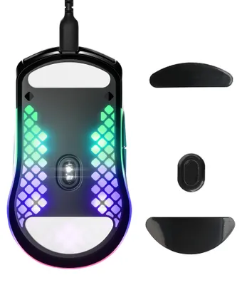 Produktbild von kwmobile Mouse Feet Sticker kompatibel mit SteelSeries Aerox 3 Ersatz Glider - Mausfüße passgenau - Maus Glides in Schwarz