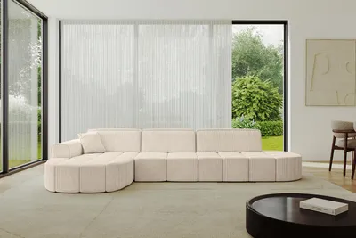 Produktbild von ALTDECOR Ecksofa in L-Form Livo-L2 - 337x173x79,5 Beige - Corner Sofa Bett Eckcouch Couch Wohnlandschaft Cauchsofa