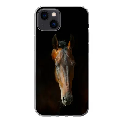 Produktbild von MuchoWow® Handyhülle Schutzhülle Hülle für iPhone 13 mini Pferde - Tiere - Braun Silikon Softcase Handy Hülle - Softcase
