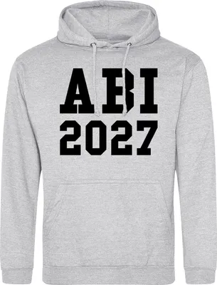 Produktbild von Huuraa Uni Hoodie ABI 2027 Abitur XL Heather Grey Vegan Sweatshirt Geschenkidee