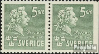 Produktbild von Briefmarken Schweden 1940 Mi 277B/Dr Paar postfrisch Bellmann