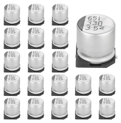 Alu-Elektrolytkondensator 330 µF 35 V, 20 Stk., 10x10,5 mm