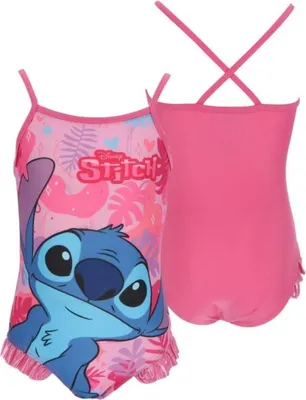 Zdjęcie produktu dla Jednoczęściowy kostium kąpielowy dla dzieci Lilo & Stitch - kostium kąpielowy na basen dla dziewczynek Różowy 5/6 lat