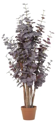 Produktbild von Künstlicher Eukalyptus Purple 120cm im Topf realistische Kunstpflanze Pflegefrei