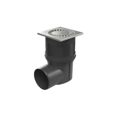 Obrázok produktu pre Dvorný odtok Nerezový rošt 150x150mm Balkónový odtok Kúpeľňový odtok Pivničný odtok 324 S N