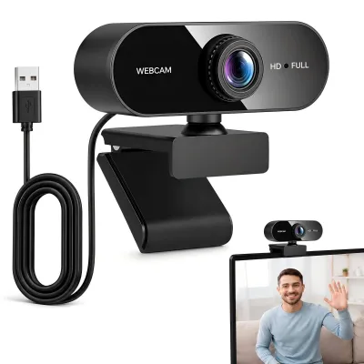Obrázek produktu pro Webová kamera 1080P Full HD s mikrofonem potlačujícím šum a širokoúhlým objektivem