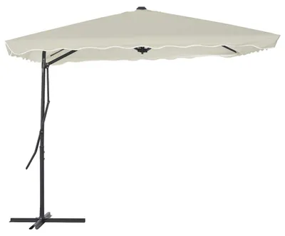 Obrázek produktu pro vidaXL Slunečník s ocelovou tyčí 250x250 cm Písková bílá