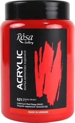 Zdjęcie produktu dla Rosa Gallery Farba akrylowa Cadmium Red Deep (621) 400 ml 1 szt.