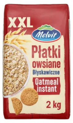Zdjęcie produktu dla Melvit Płatki owsiane błyskawiczne 2kg XXL