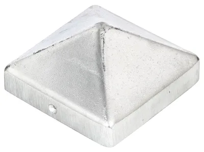Image de Alberts 860004 Capuchon de poteau pour poteau en bois, forme haute, fonte d'aluminium, brillant, 90 x 90 mm, set de 10 pièces