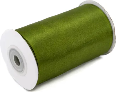 Produktbild von Satinband 100mm x 10m Rolle Olivgrün