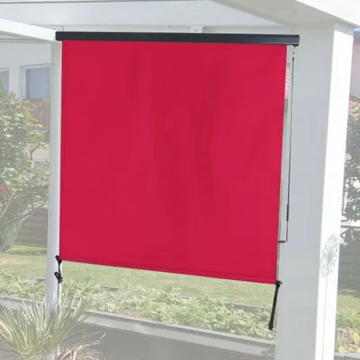 Produktbild von Vertikalmarkise MCW-F42, Senkrechtmarkise Sichtschutz Außenrollo Rollo, UV-Schutz 50 Stoff  250x180cm, bordeaux-rot