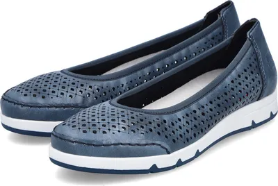 Produktbild von Rieker Damen-Slipper Royal-Blau-Weiß, Farbe:blau, EU Größe:43