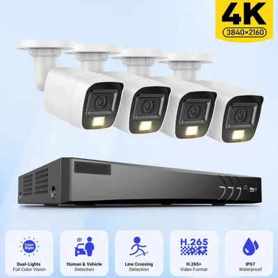 Produktbild von Überwachungskamera - Sicherheitskamera - Kamerabeobachtung - Außenkamera - CCTV-Kamera - 4K Ultra HD 8MP