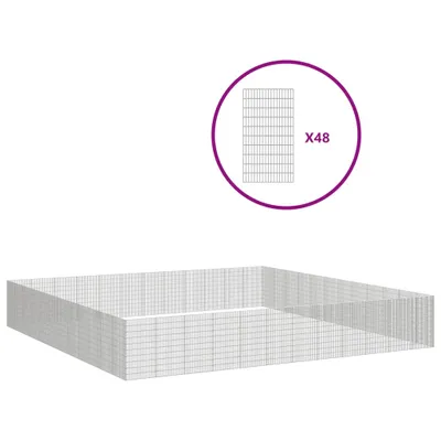 Obrázok produktu pre Voľný výbeh pre zvieratá 48 panelov 54x100cm pozinkované železo