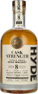 Image de Hyde 8 Years Old CASK STRENGTH Single Grain Irish Whiskey Limited Edition 59% Vol. 0,7l