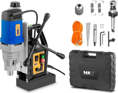 Zdjęcie produktu dla Wiertarka Magnetyczna Ze Stopą Magnetyczną + Walizka 1380W Msw-Md32-Pro