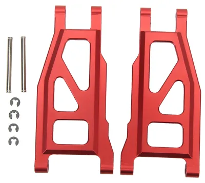 Produktbild von 2 Stück RC Vorderradschwinge Professionelle Universal-Autoaufhängungsarme aus Aluminiumlegierung für 1/10 Autos Rot