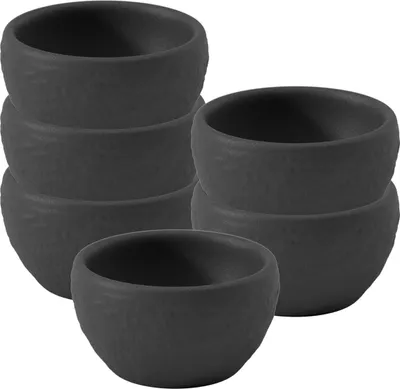 Produktbild von Villeroy & Boch 1042391950, Snackschale, Rund, Porzellan, Schwarz, Grau, 0,01 l, 4,8 cm