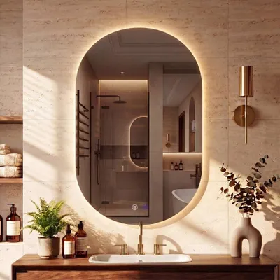 Immagine prodotto di Specchio da bagno Barbora, 50x80 cm, con illuminazione LED