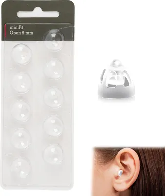 Produktbild von Hörgeräte-Schirmchen 8 mm, 10 Stück, Silikon, Hörverstärker