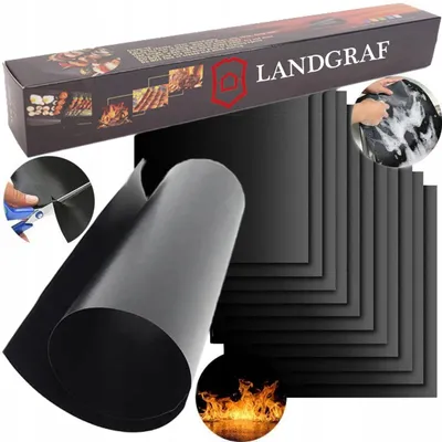 Produktbild von LANDGRAF Teflon Grillmatte Backmatte Wiederverwendbar 12 Stück