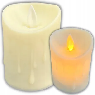 Image de Insert LED pour bougie funéraire à piles, flamme mobile, 8 cm