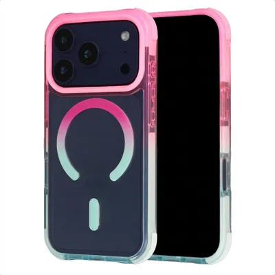 Immagine prodotto di Custodia posteriore Selencia Gradient con MagSafe per Apple iPhone 17 Pro - Rosa / Blu
