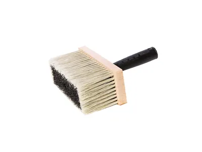 Produktbild von Deckenbürste mit Holzkörper, PL – Griff, Kunstborsten, Heller Mantel, dunkle Einlage - Kleisterbürste - auch als Tiefgrundbürste oder Bitumenbürste zu verwenden (170 x 70 mm)…