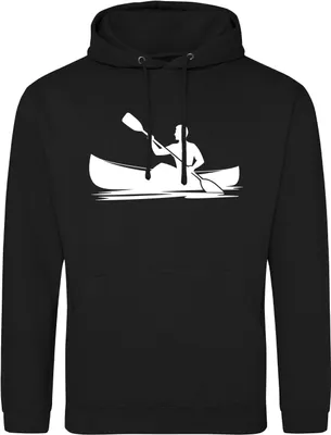 Produktbild von Huuraa Uni Hoodie Canoeing Kajakfahren XXL Deep Black Vegan Sweatshirt Geschenkidee