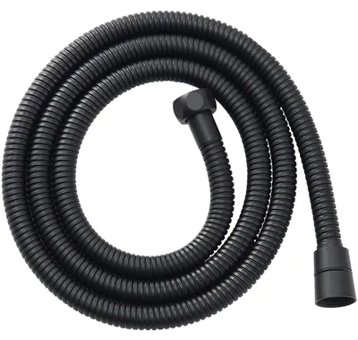 Obrázok produktu pre sklokeramikaO – Opletená sprchová hadica – matná čierna – 125 cm