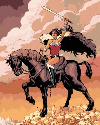Produktbild von Zuty - Malen nach Zahlen - WONDER WOMAN AUF DEM PFERD, 40x50 cm, mit Keilrahmen (bereits gespannt)