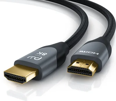 Produktbild von Primewire 8K Premium HDMI Kabel 2.1 mit Nylonummantelung, 7680 x 4320 @ 120 Hz mit DSC - 2m