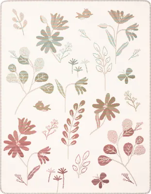 Produktbild von Biederlack Plaid mit Zierstich Lovely & Sweet Wild Flowers Größe 75 x 100